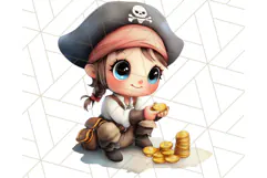 Cartoon Pirate Kids and Animals PNG Clipart for Fun Designs Product Image 2