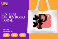 Rustleaf Garden Boho Floral Monogram Product Image 1