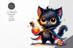 Halloween clipart, Cat clipart, Autumn clipart Product Image 1