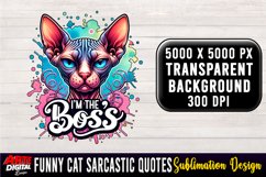 Funny Cat Sarcastic Quote Clipart Sublimation #26 Product Image 1
