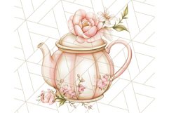 Pastel Tea Clip Art PNG with Sweets and Floral Accents Png Product Image 2