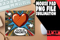 Blissful Mouse Pad Sublimation Ideas, 3D Heart Product Image 1
