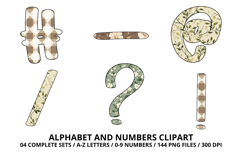 Cottage Floral Alphabet PNG Letters &amp; Numbers 300DPI Product Image 6
