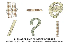 Cottage Floral Alphabet PNG Letters & Numbers 300DPI Product Image 6