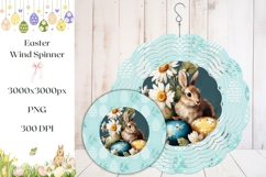 Easter Bunny Wind Spinner, Chamomile Wind Spinner PNG Product Image 1