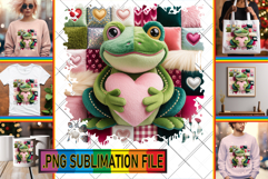 Charming TOTE BAG Art PNG, Valenines Animals Product Image 1