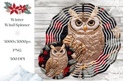 Knitted Owl Wind Spinner, Knitted Christmas Bird Spinner Product Image 1