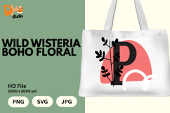 Wild Wisteria Boho Floral Monogram Product Image 1