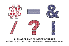 4th July Alphabet png clipart, independence letters doodle Product Image 6