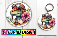 Blissful Round Designs PNG, Dino Product Image 1