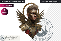 Mystic Mage Portrait Fantasy Sorcerer &amp; Wizard PNG Clipart Product Image 1