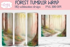 Watercolor Forest Tumbler Wrap Sublimation PNG BUNDLE Product Image 7