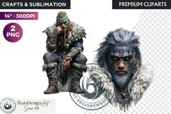 Viking Mythology Giants Clipart, Norse Jotuns gods Product Image 1