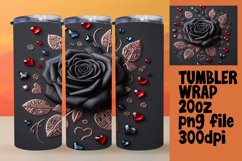 20oz Tumbler Template for Unique Gifts , 3D Flower Product Image 1