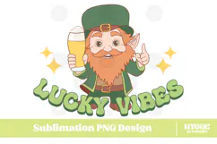 Happy St Patrick's Day PNG DTF Irish Lucky Leprechaun Beer Product Image 1