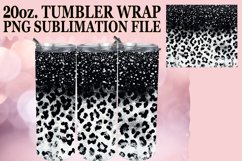 Leopard &amp; Flower Tumbler Wrap - Glitter Delight Product Image 1