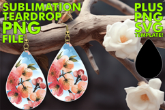 VIBRANT Teardrop Earrings Design Ideas, Flower Pattern Product Image 1