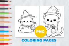 Kitten wizard Coloring Pages | Coloring book Product Image 1
