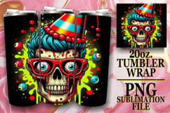 Joyful Escape 20oz tumbler wrap, Skull Product Image 1
