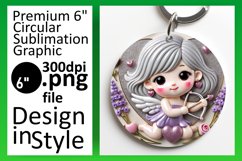 Cute Round Design Coaster Template , 3D Cupid Product Image 1