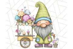 Ice Cream Gnome Clipart PNG Summer Dessert Art, Summer Gnome Product Image 2