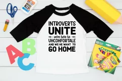 Introverts Unite We're Here SVG, Anti Social SVG Design Product Image 2