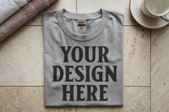 Ash Gildan 5000 Flat Lay Tshirt Mockup, G5000 mockup, trandy Product Image 1