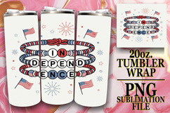 Unique adventures 20oz tumbler wrap, Patriotic Product Image 1