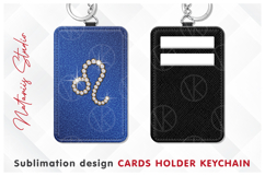 LEO Diamond Zodiac Sign - Cards Holder Keychain Product Image 1