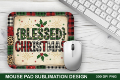 Blessed Christmas Mouse Pad Sublimation - Christmas Design Product Image 1