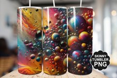 Colored Water Drops Tumbler Warp - Tumbler PNG Design Product Image 1