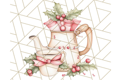 Christmas Cottagecore Kitchen Clipart PNG, Holiday Decor Product Image 2