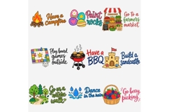 Summer Planner Stickers Clipart PNG, 30 Summer Bucket List Product Image 2