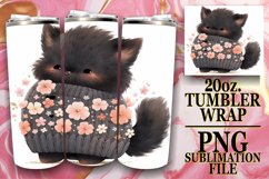 Purr-fect Harmony: Tumbler Wrap Cat Lover Product Image 1