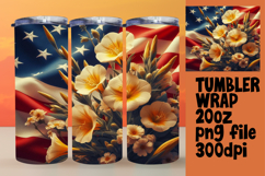 Unique 20oz Gift Tumbler Template , USA Flag Product Image 1