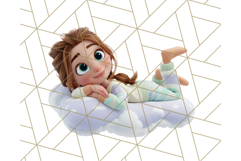 Kawaii Cozy Girl Clipart PNG, Pastel Fall Cozy Aesthetic Product Image 2