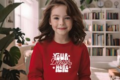 Red Gildan 18000B Mockup, Mockup Product Image 1