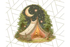 Camping Icons Clipart PNG, Adventure Outdoors Clip Art Product Image 2