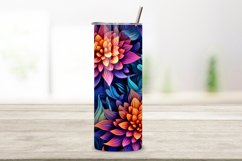Futuristic 3D Petal Tumbler Wrap, Seamless Symphony PNG Product Image 2