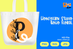 Honeyfern Studio Boho Floral Monogram Product Image 1