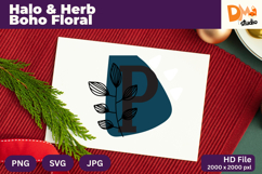 Halo &amp; Herb Boho Floral Monogram Product Image 1