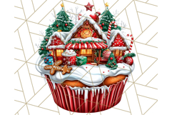 Christmas Cupcake PNG Clipart, Cute Food PNG, Holiday Treat Product Image 2