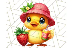 Strawberry Fruit PNG Clipart, Adorable Kawaii Characters Png Product Image 2