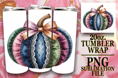 ENCHANTED GIFT 20oz TUMBLER WRAP, Pumpkin Watercolor Product Image 1