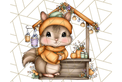 Woodland Autumn Parade Clipart PNG Fall Animals Product Image 2