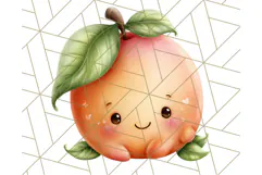 Fruit Doodles Clipart, Cute Cartoon Fruit PNG, Kawaii Food Product Image 2