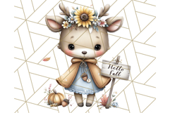 Thanksgiving Woodland Animals Clipart PNG Product Image 2