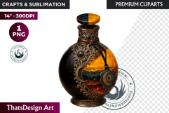 Magical Potion Bottles PNG, Fantasy Witchcraft Clipart witch Product Image 1