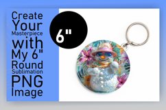 Winter Holiday Snowman Round Design Seasonal Bliss Keychain Product Image 1