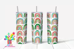 Christmas Rainbows Skinny tumbler Sublimation #2 Product Image 1
